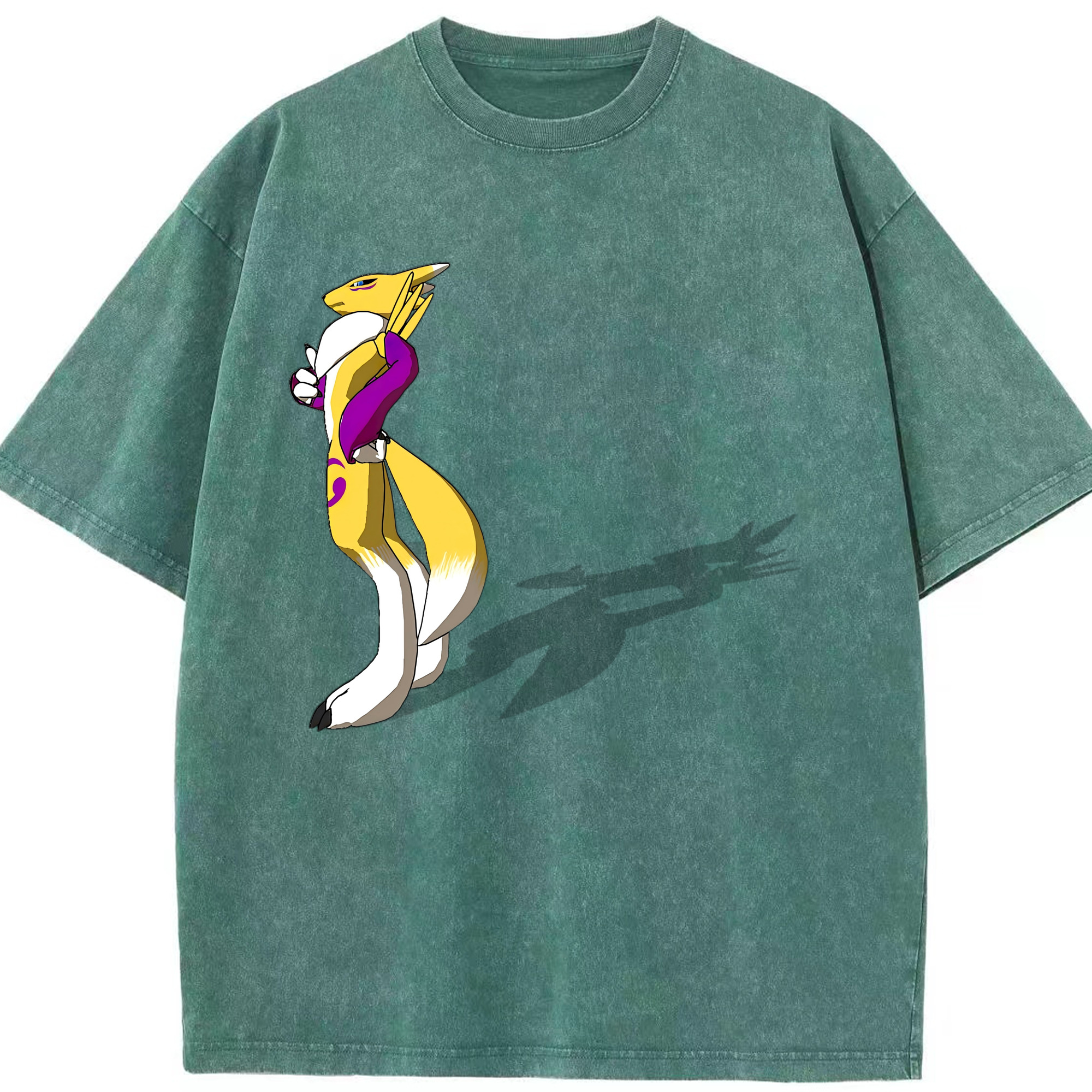 （画像用） Digimon デジタルモンスター/デジモン 綿100% ヴィンテージ風 半袖Tシャツ（フロントプリント）